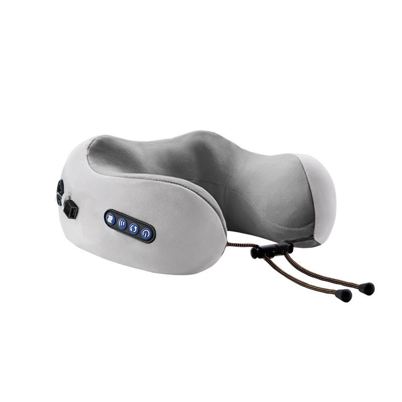 Portable neck massager - electric neck kneading & cervical spine massager with simulated human touch, heated neck & shoulder massager, u-shaped massage pillow