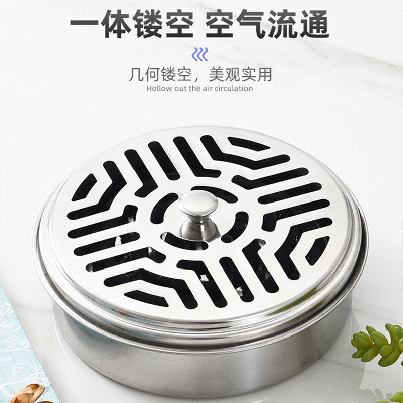 Indoor fireproof mosquito coil box with lid Household mosquito coil tray Mosquito coil rack Creative large safety fireproof mosquito coil tray