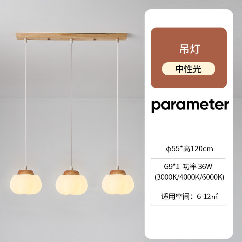 Log Cream Wind Restaurant Chandelier Bedroom Bedside Chandelier Creative Cotton Dining Table Bar Lighting Factory Direct Sales