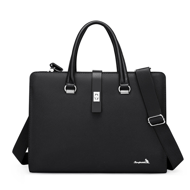 Spring new models, men's hand carry business commuting fashion high value large capacity handbag messenger bag file bag