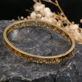 Great wall pattern stainless steel bracelet women's retro palace style ins niche design accessible luxury classy sense of design bracelet