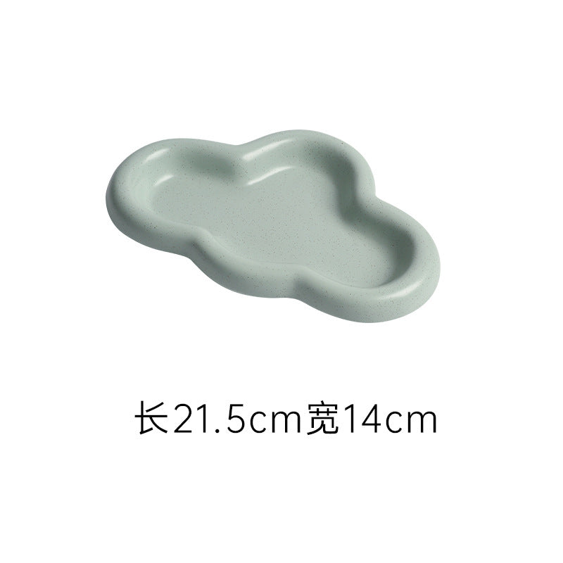Ins creative t-shaped ceramic display plate entrance jewelry desktop storage ceramic plate props popular style tray