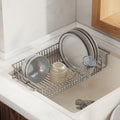 Retractable kitchen 304 stainless steel sink drain basket drain rack basin in basin wash basin sink dish rack