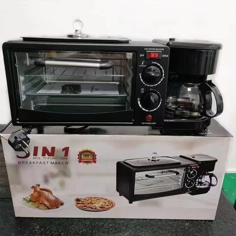 3-in-1 breakfast maker - multifunctional home appliance for coffee, hot milk, and toast