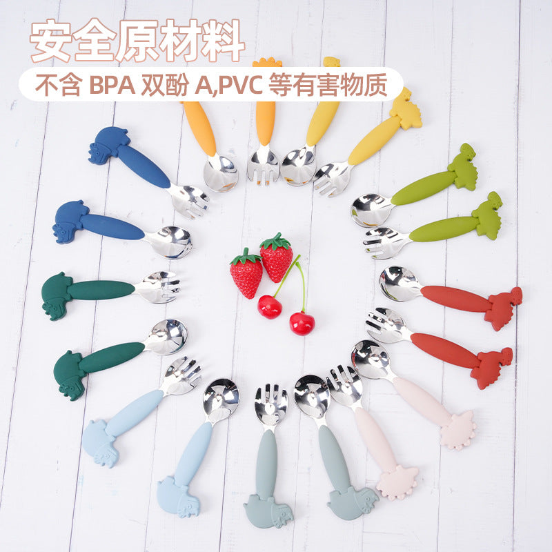 Food Grade Silicone Bowl Children's Tableware Baby Feeding Training Dinosaur Bowl Suction Cup Supplementary Food Bowl Children's Plate Factory