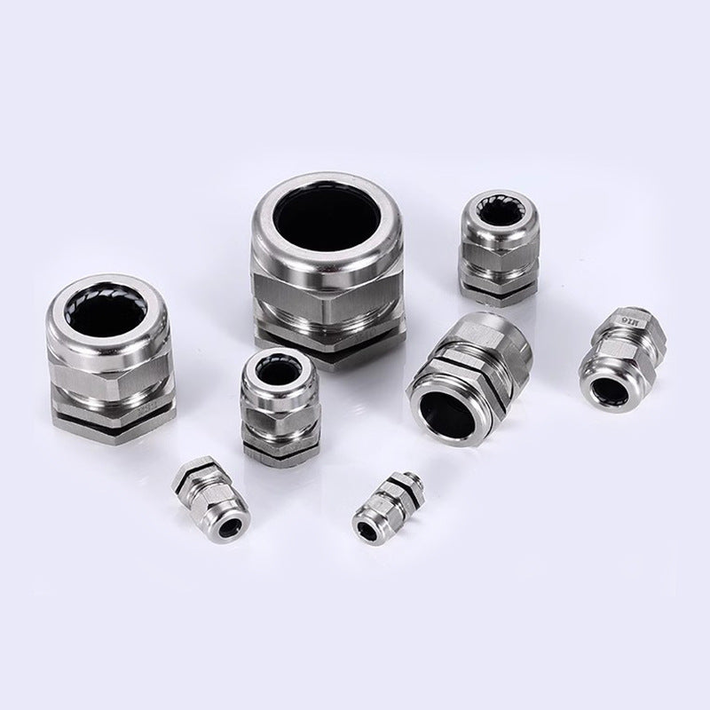 Metal Gegland head Packing box Copper nickel plated cable Waterproof connector Cable gland Guardrail cap Fixed locking head