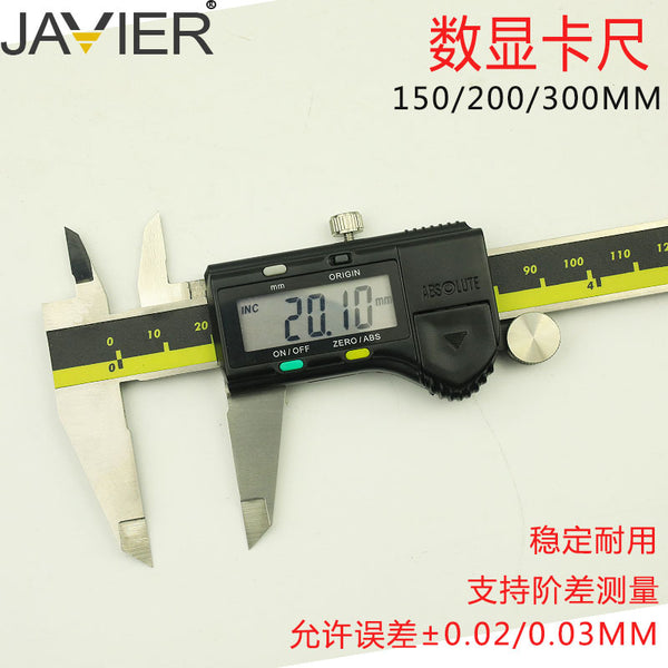 JAVIER Vernier Caliper 0-300MM Stainless Steel Digital Caliper Electronic Digital Vernier Caliper with Depth Bar