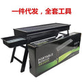 Bbq grill charcoal pull-out carbon tank foldable stove bbq camping picnic bbq rack outdoor bbq grill