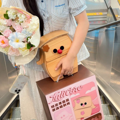 Guo shu elf keluli jewelry box exquisite wooden housewarming wedding gift desktop cosmetic storage box