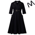 D3341  new arrival cross-border e-commerce women's independent website suit collar high-waisted elegant plus size african dress