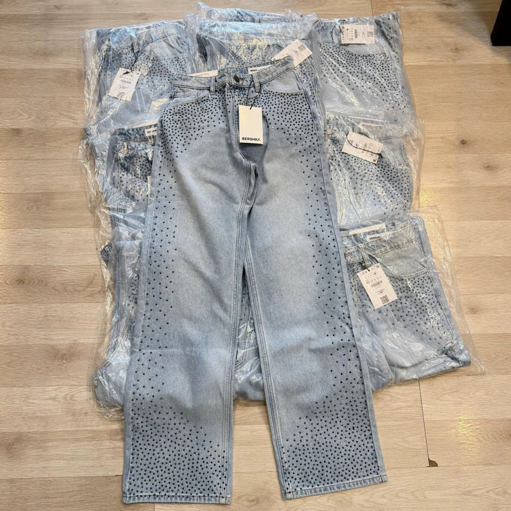 Boyfriend jeansnew hot rhinestone sequinjeans women's pantsavailable women's jeans