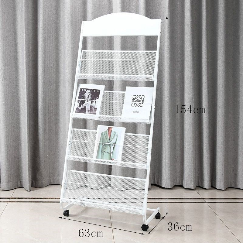 Floor magazine rack, newspaper rack, book rack, display rack, promotional material rack, single page rack, storage rack