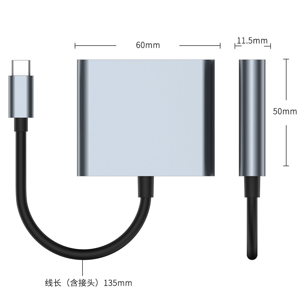 usb-c to hd 3-in-1 mi docking station 60hz hub 3.0 converter type-c expansion dock
