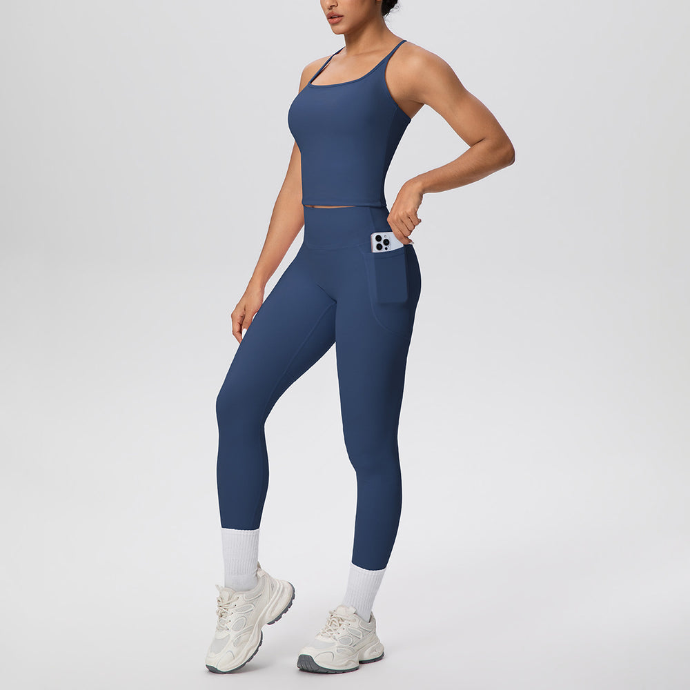 new arrival quick-drying beautiful back yoga clothes cloud-like silm hip-lifting sports suit outdoor casual running fitness clothes