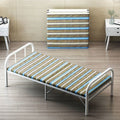 Single foldable lunch bed for sale foldable bed for street stalls simple foldable bed with round legs and thickened nap foldable bed