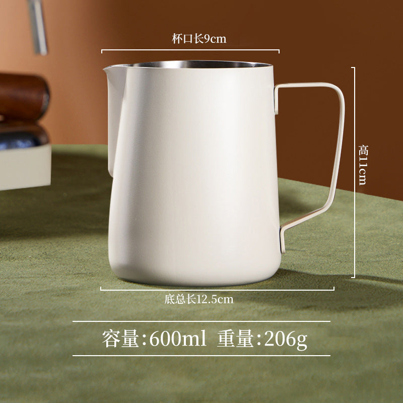 304 stainless steel tip latte art cup with scale italian latte art cylinder milk frother coffee utensils milk jug milk foam