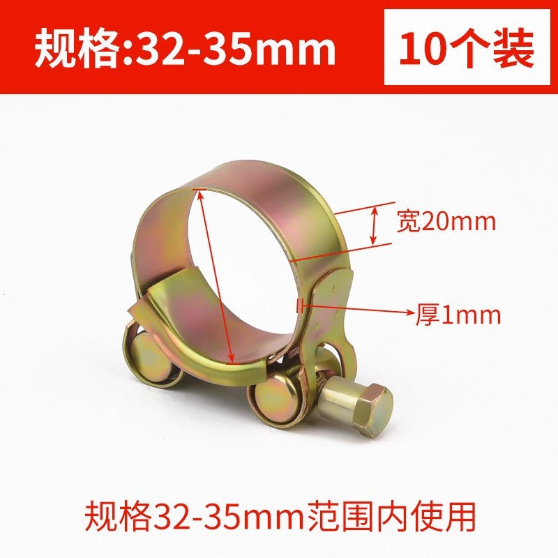 Hose clamp carbon steel galvanized european style thickened pipe clamp heavy duty pipe clamp hoop water pipe hose round widened fixed clamp