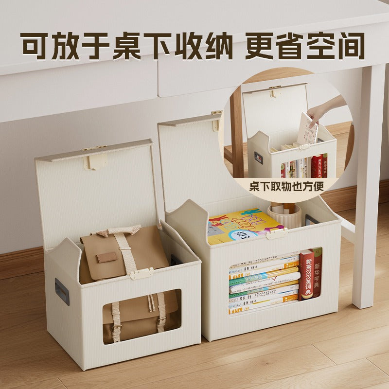 New model with lock buckle, window-accessible solid color, clothes storage box, household drawer type, large-capacity extra-large finishing box.