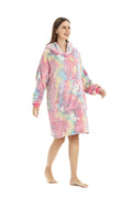glow-in-the-dark pajamas, lazy person's light-up hooded pajamas, fluorescent robe, double-sided fleece warm loungewear
