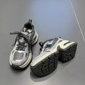 Spring/summer height-increasing chunky sneakers for women, 2026 new trendy street style, thick sole, retro, breathable mesh, lightweight casual athletic shoes