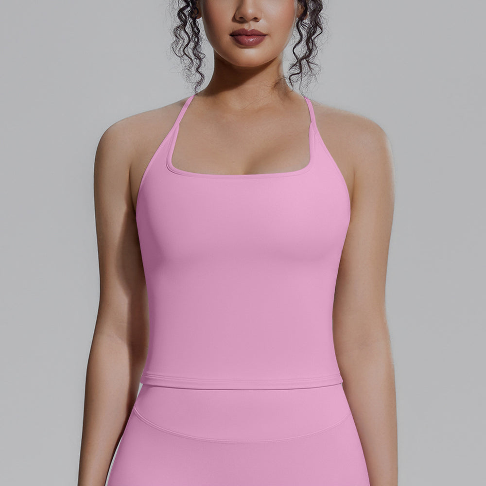 new arrival tight sports intimates women's padded i-shaped back yoga tops pilates fitness vest