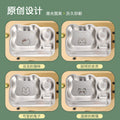 304 stainless steel divided plate for toddlers - perfect for home use, featuring compartments for meals and snacks. ideal for kids' mealtime