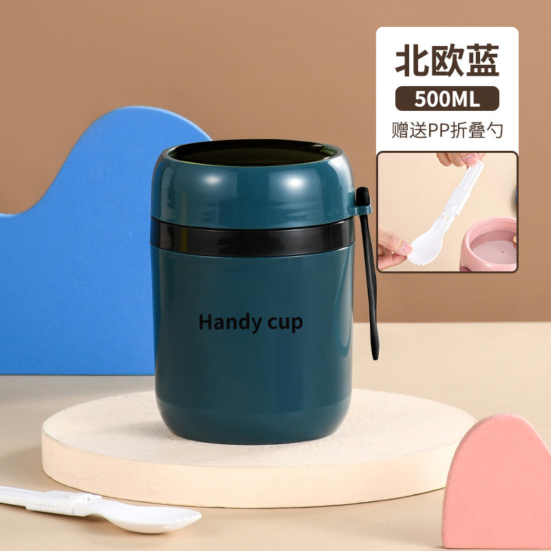 One stainless steel soup cup is sent on behalf of others, and the heat preservation can be heated. Soup pot, lunch box, porridge, milk cup, breakfast cup, food.