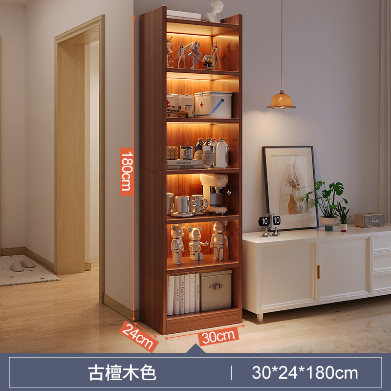 Shelves next to TV cabinets, household bookshelves, simple floor-to-ceiling storage, aisle cabinets, living room, multi-layer corner bookcases