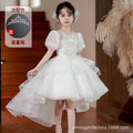 european and american girls' dresses  new sequin runway piano performance dress train children's princess dress high-end