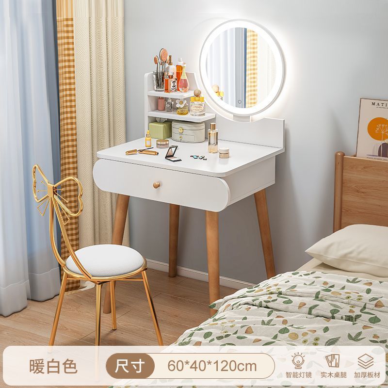Modern minimalist vanity table - bedroom, small apartment, master bedroom - new light luxury style, trendy storage cabinet, all-in-one desk, makeup table
