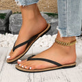 summer new arrival: plus-size french minimalist flip-flops - stylish round-toe thong sandals for cross-border e-commerce