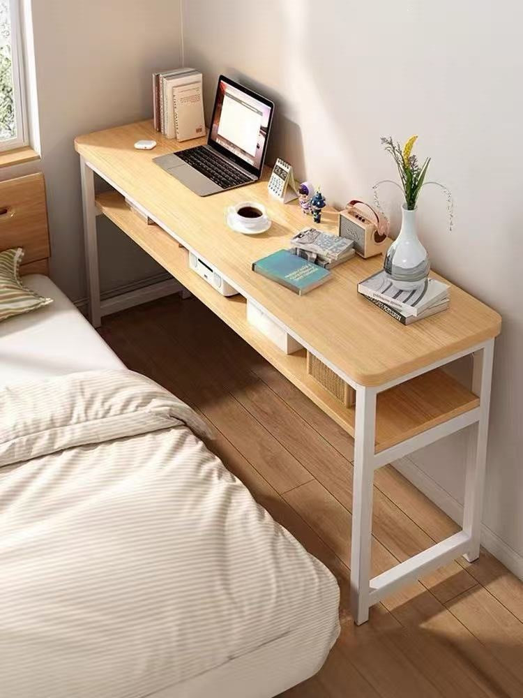 Computer desk single double layer office desk complete set rectangular training workbench for home living room desktop storage study table