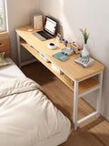 Computer desk single double layer office desk complete set rectangular training workbench for home living room desktop storage study table