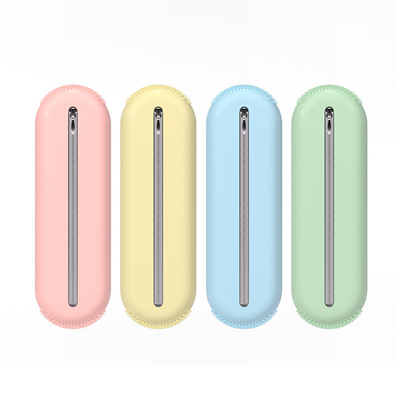 Silicone makeup brush with mirror Storage bag Portable dust-proof travel bag Vertical waterproof makeup brush Cleaning kit