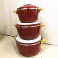 cross-border 3pcs insulated lunch box 2.5l-4.5l-6.5l hot selling african food warmer cont