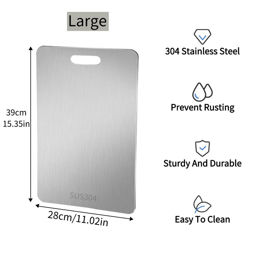 304 stainless steel cutting board antibacterial cutting board double-sided mildew-proof chopping board for home thickened chopping board rolling board