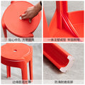 Plastic stool thickenedfor home dining table cooked rubber stool casual high stool scandinavian living room backrest square round windmill new