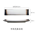 Japanese-style ceramic dessert platter - long serving plate for hotel, home, restaurant, sushi & sashimi presentation - creative tableware
