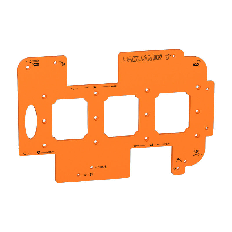 Baolian socket slotting plate 86 boxes opening artifact switch socket opening mold multi-functional bottom box slotting template