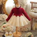 Girls' korean velvet sweater dress -  winter collection - one-piece fleece-lined, thickened, new princess christmas dress
