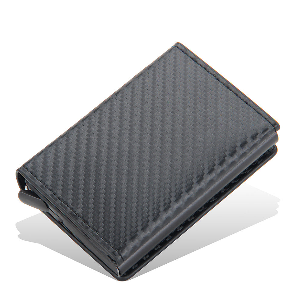 Baellerry new European and American anti-theft metal aluminum box carbon fiber RFID card bag credit card box bank card cover