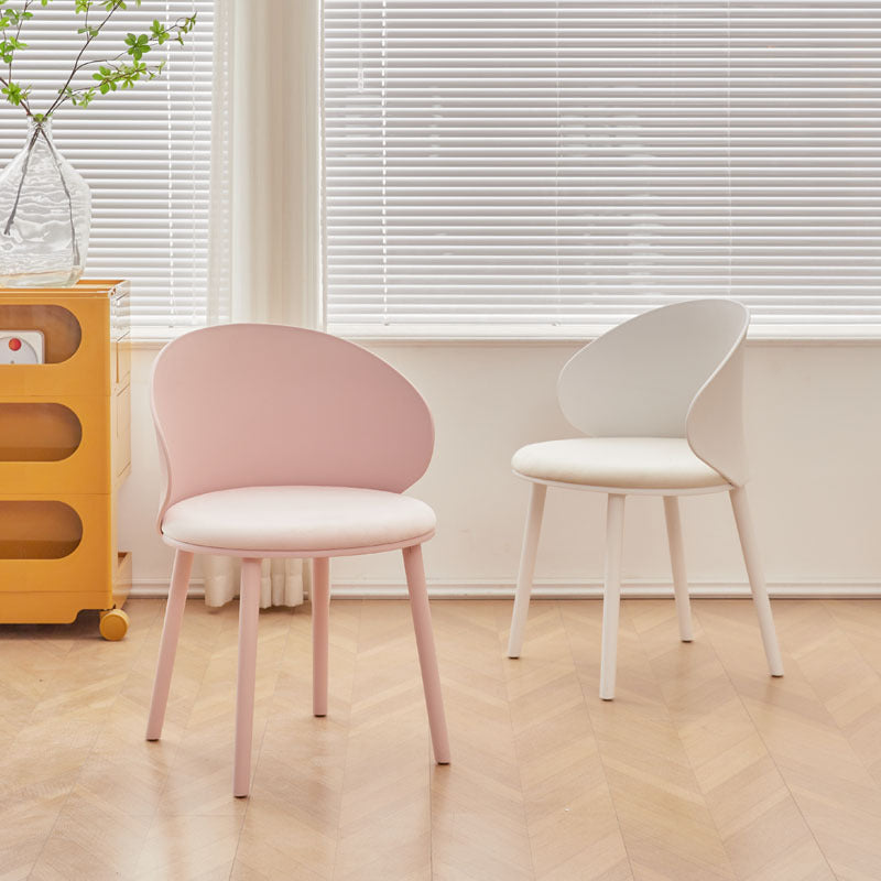 Thickened plastic reception and negotiation chair - nordic light luxury style, modern minimalist home accent chair with backrest, casual dining chair