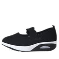Breathable mesh platform sneakers - autumn  air cushion plus size slip-on running shoes for women -