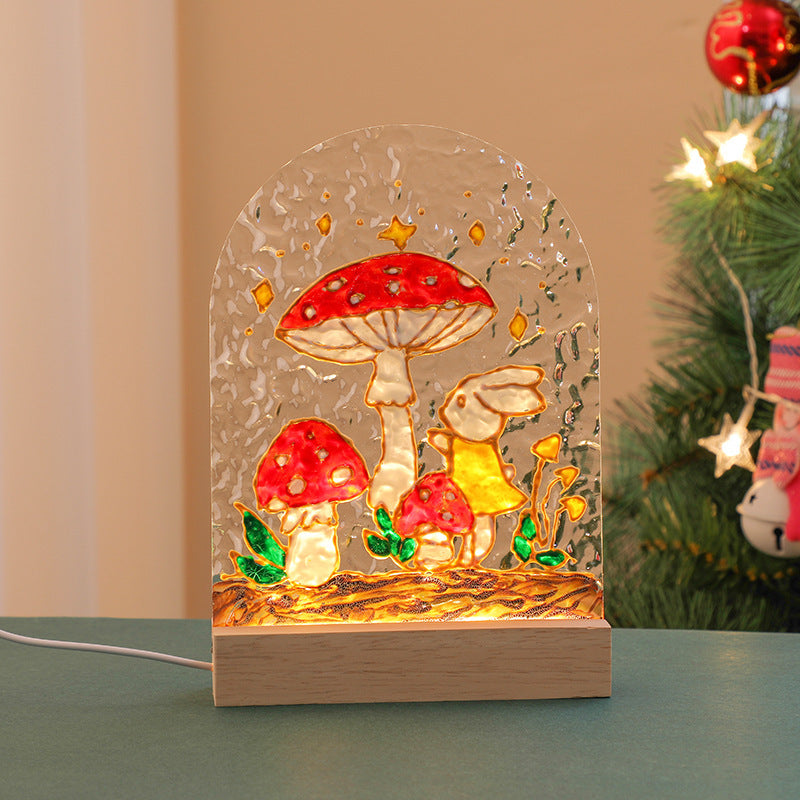 Tulip night light DIY material package, gift for girlfriend, hand-painted night light, water ripple acrylic light, ambient light.