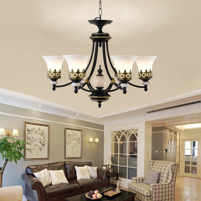 American country lamp, living room lamp, atmospheric bedroom, warm wrought iron lamps, creative retro dining room ceiling art chandelier