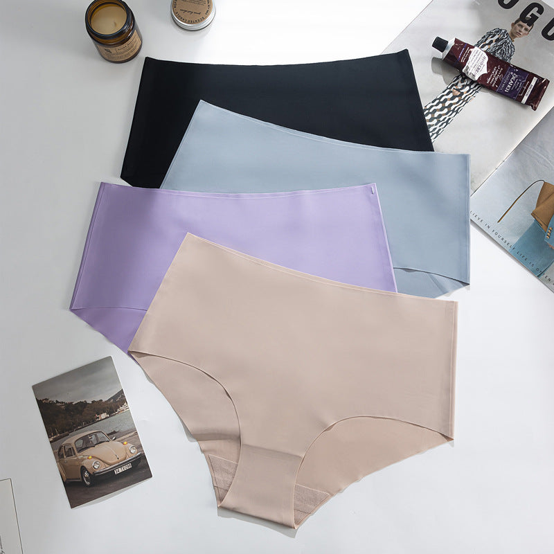 fashion briefs yoga sports plus sizehigh waist women's pants breathable ice silk seamless underwear
