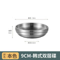 304 korean style extra thick double-layered gold sauce dish, snack & kimchi plate, bbq restaurant seasoning dish, hot pot dipping bowl