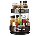 Rotating spice rack for home kitchen, bathroom organizer for toiletries, round storage shelf