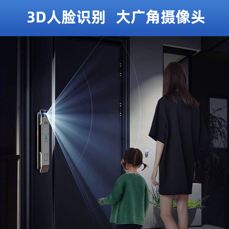Face recognition fingerprint lock anti-theft door entrance door password lock smart lock remote electronic lock smart door lock factory