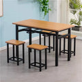 Stainless steel canteen table and chairs 4 people 6 people hanging stool rectangular table school factory employee dining table separates combination